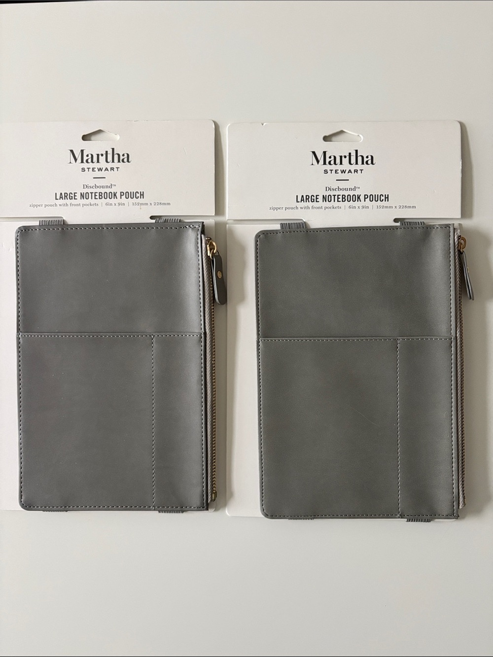 NWT Martha Stewart Discbound Gray Large
Notebook Pouches (Set of 2)